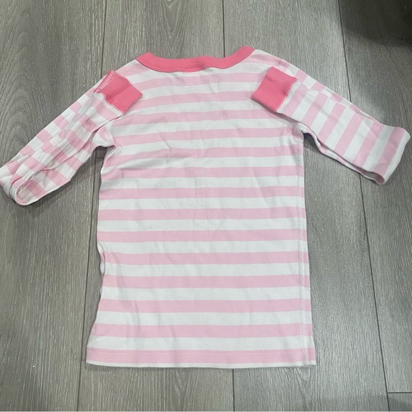 Hanna Andersson Organic Cotton Pajamas PJs Sz 130 8 Girls Pink Striped Set GUC - Picture 4 of 7